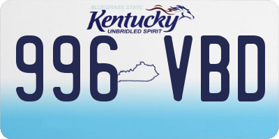 KY license plate 996VBD