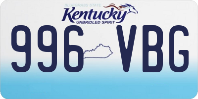 KY license plate 996VBG