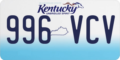 KY license plate 996VCV