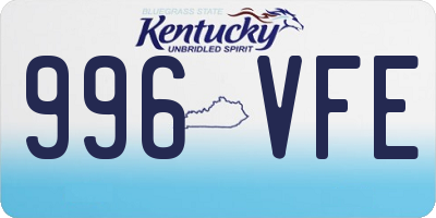 KY license plate 996VFE