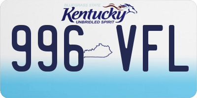 KY license plate 996VFL