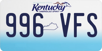 KY license plate 996VFS