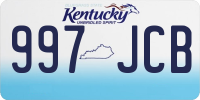 KY license plate 997JCB