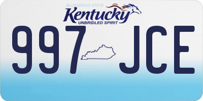 KY license plate 997JCE