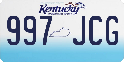 KY license plate 997JCG