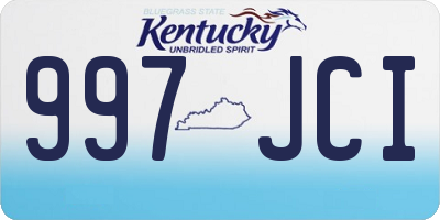 KY license plate 997JCI