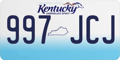 KY license plate 997JCJ