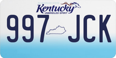 KY license plate 997JCK