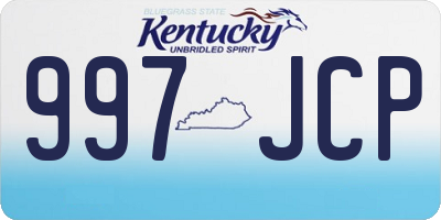 KY license plate 997JCP