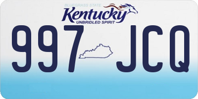 KY license plate 997JCQ