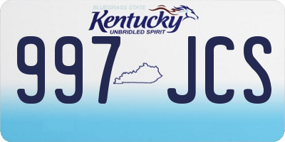 KY license plate 997JCS