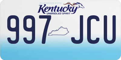 KY license plate 997JCU