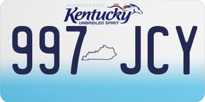 KY license plate 997JCY