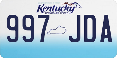 KY license plate 997JDA