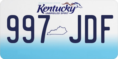 KY license plate 997JDF
