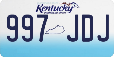 KY license plate 997JDJ