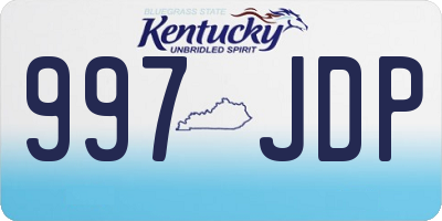 KY license plate 997JDP
