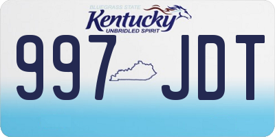 KY license plate 997JDT