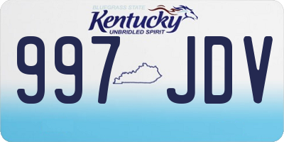 KY license plate 997JDV