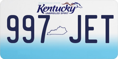 KY license plate 997JET