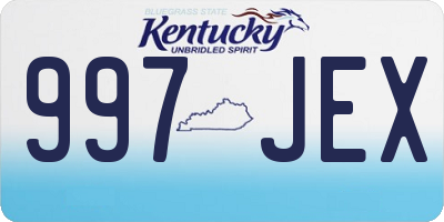 KY license plate 997JEX