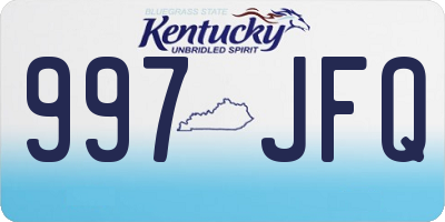KY license plate 997JFQ