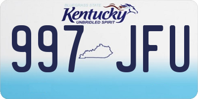 KY license plate 997JFU