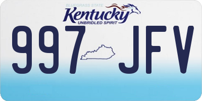 KY license plate 997JFV