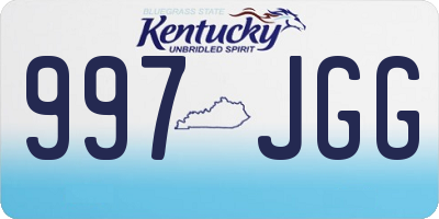 KY license plate 997JGG