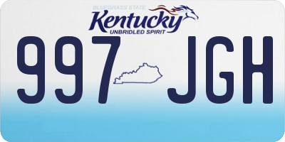 KY license plate 997JGH