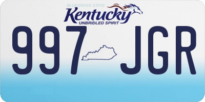 KY license plate 997JGR