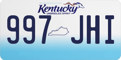 KY license plate 997JHI