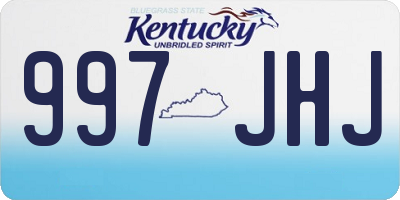 KY license plate 997JHJ