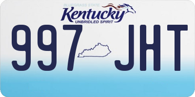 KY license plate 997JHT