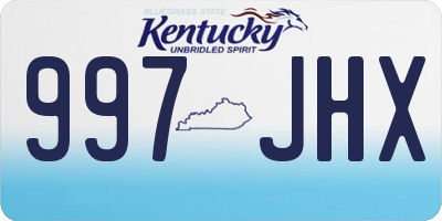 KY license plate 997JHX