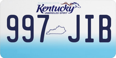 KY license plate 997JIB