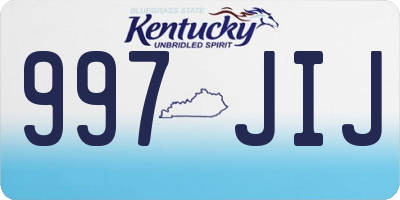KY license plate 997JIJ