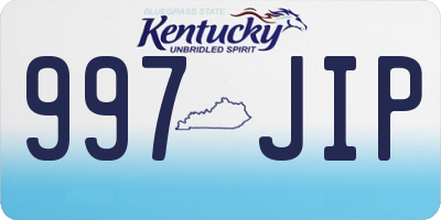 KY license plate 997JIP