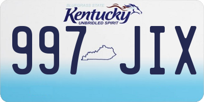 KY license plate 997JIX