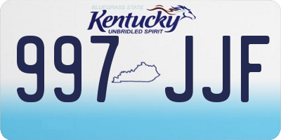 KY license plate 997JJF