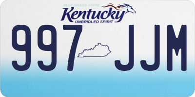 KY license plate 997JJM