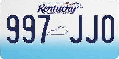 KY license plate 997JJO