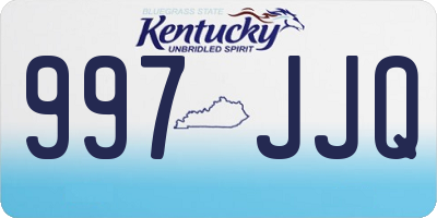 KY license plate 997JJQ