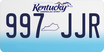 KY license plate 997JJR