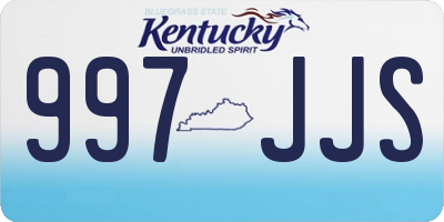 KY license plate 997JJS