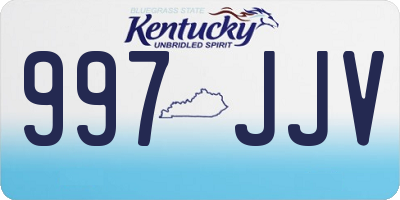 KY license plate 997JJV