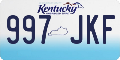 KY license plate 997JKF