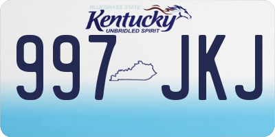 KY license plate 997JKJ