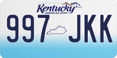 KY license plate 997JKK