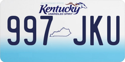 KY license plate 997JKU